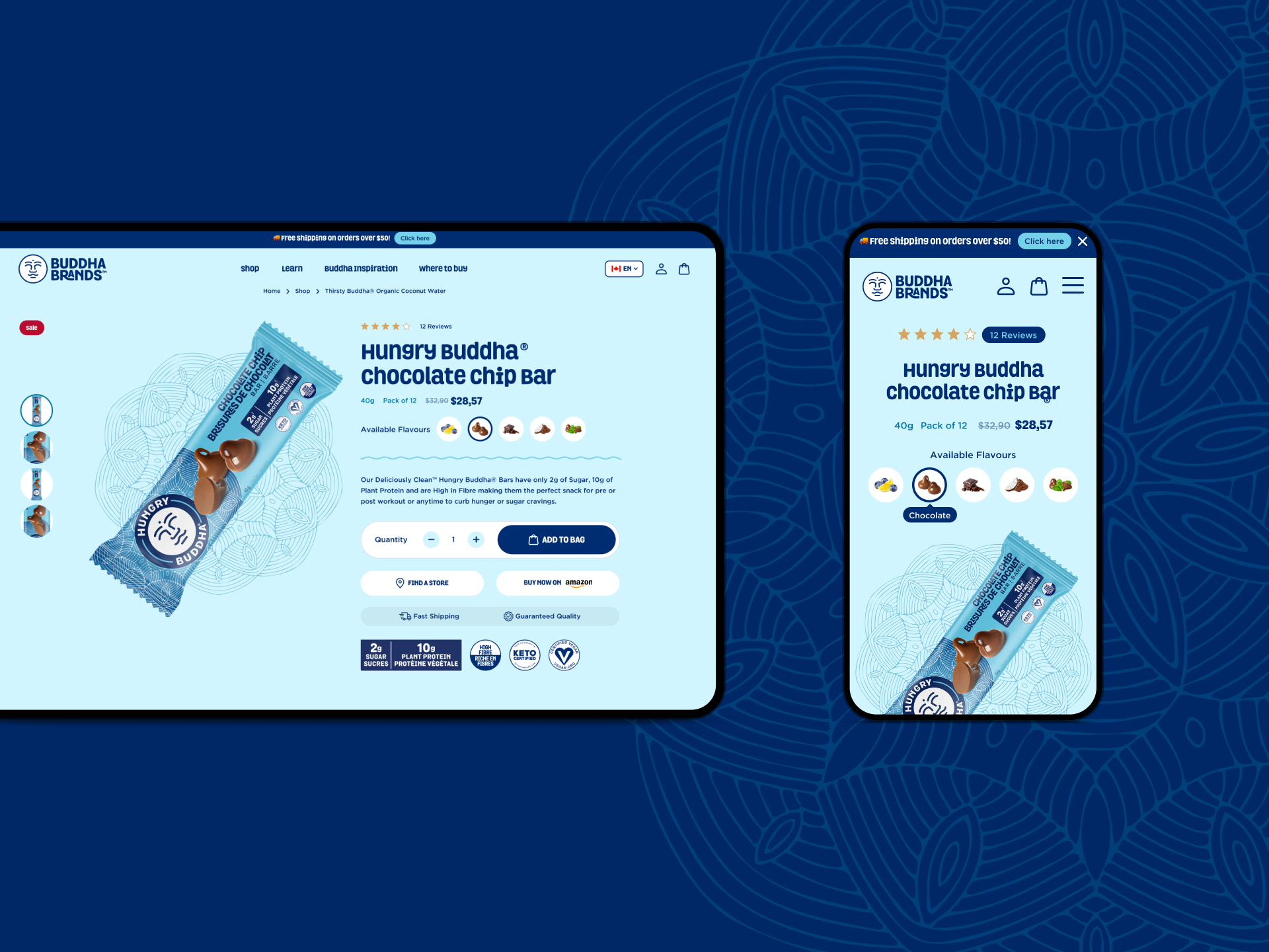 Buddha Brands project gallery image, web design and branding by CR38