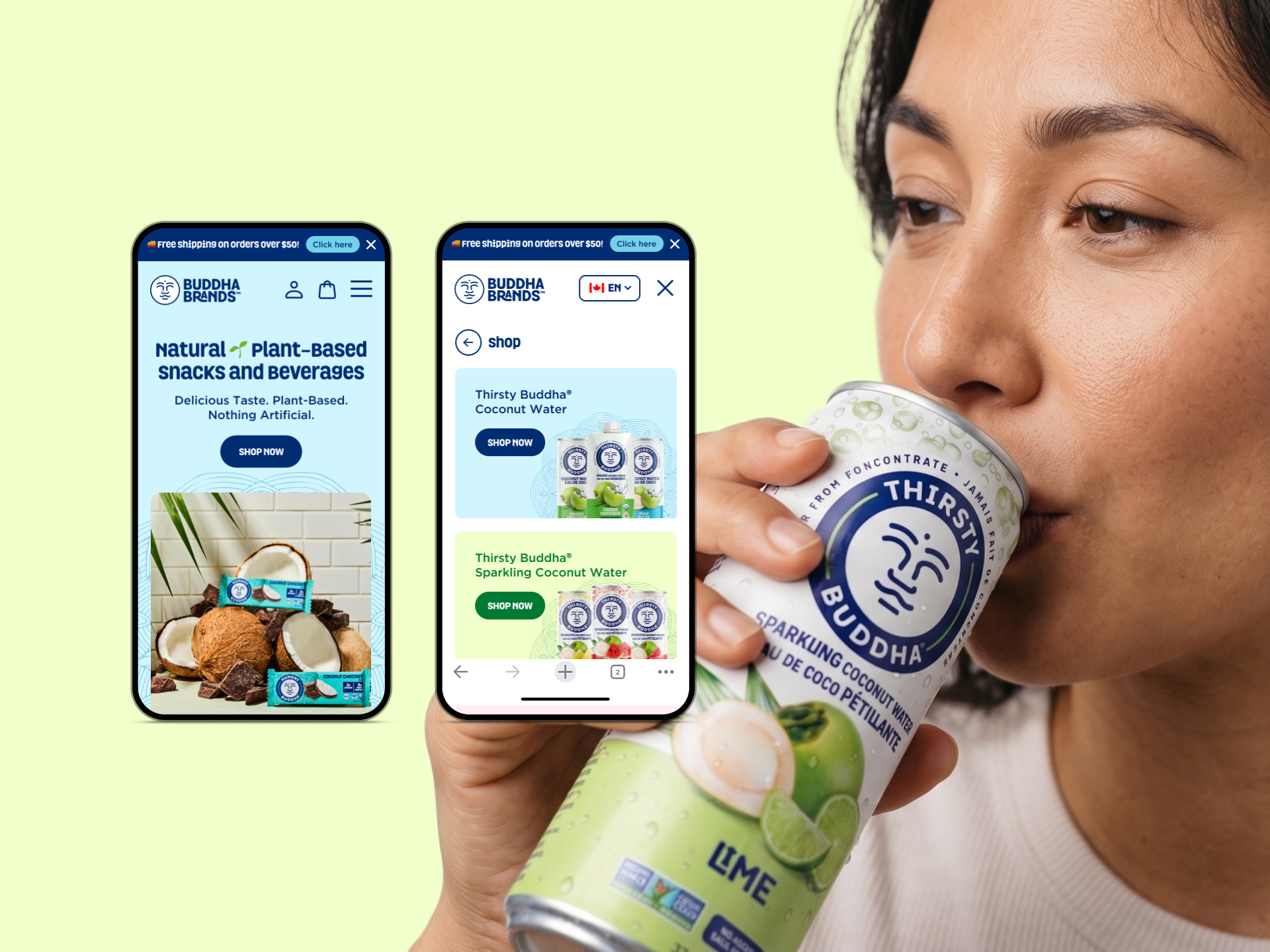 Buddha Brands project gallery image, web design and branding by CR38