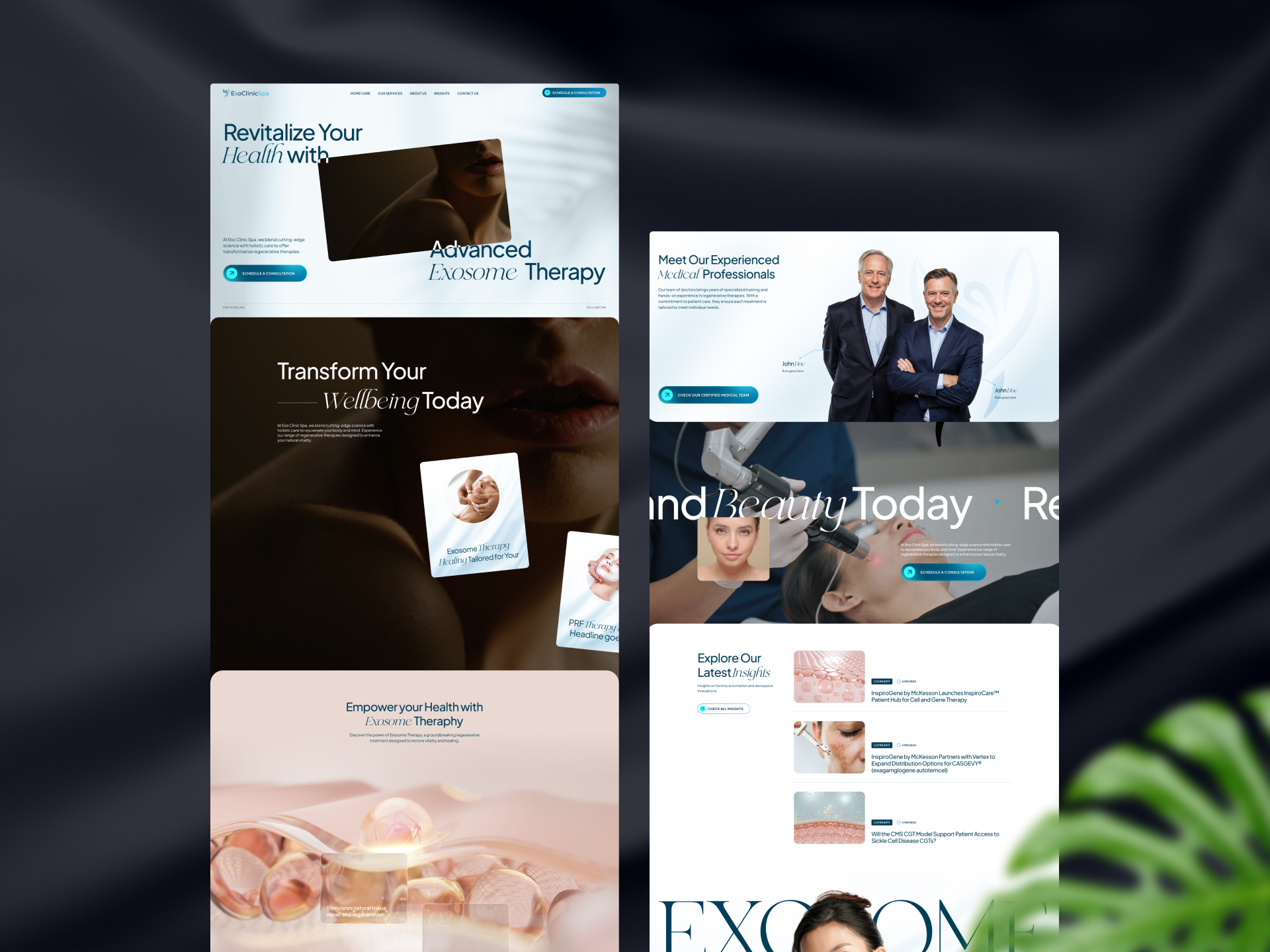 Exo Clinic Spa project gallery image, web design and branding by CR38