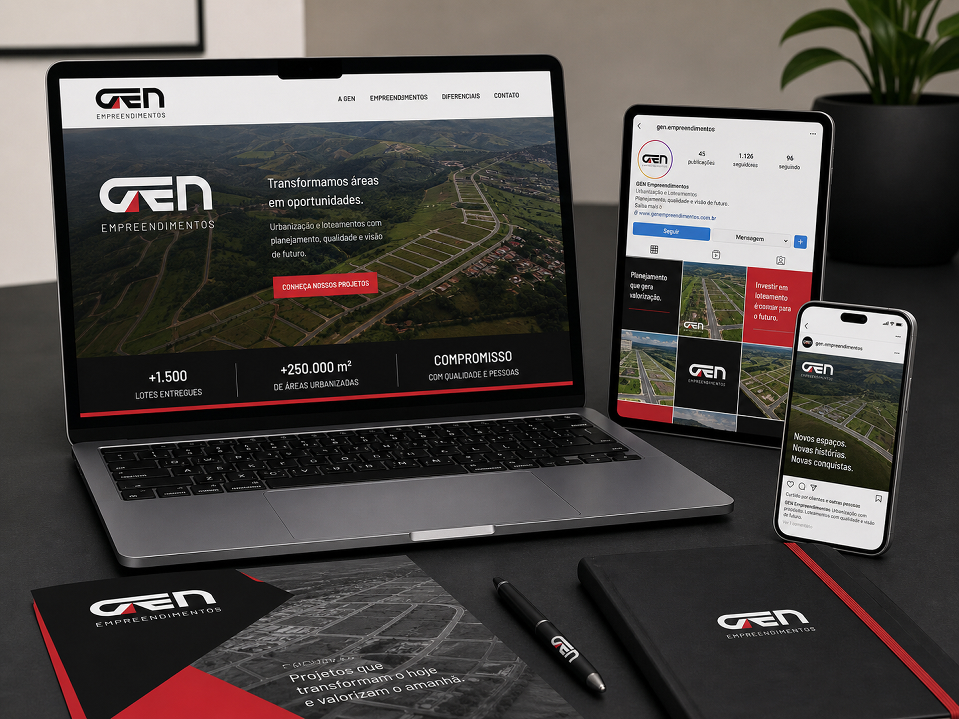 GEN Enterprises project gallery image, web design and branding by CR38