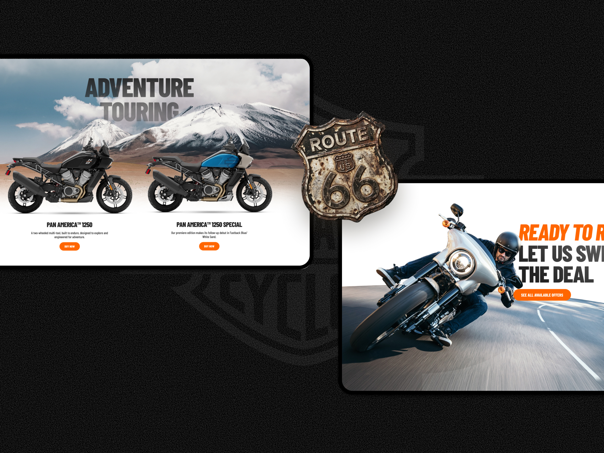Harley Davidson project gallery image, web design and branding by CR38