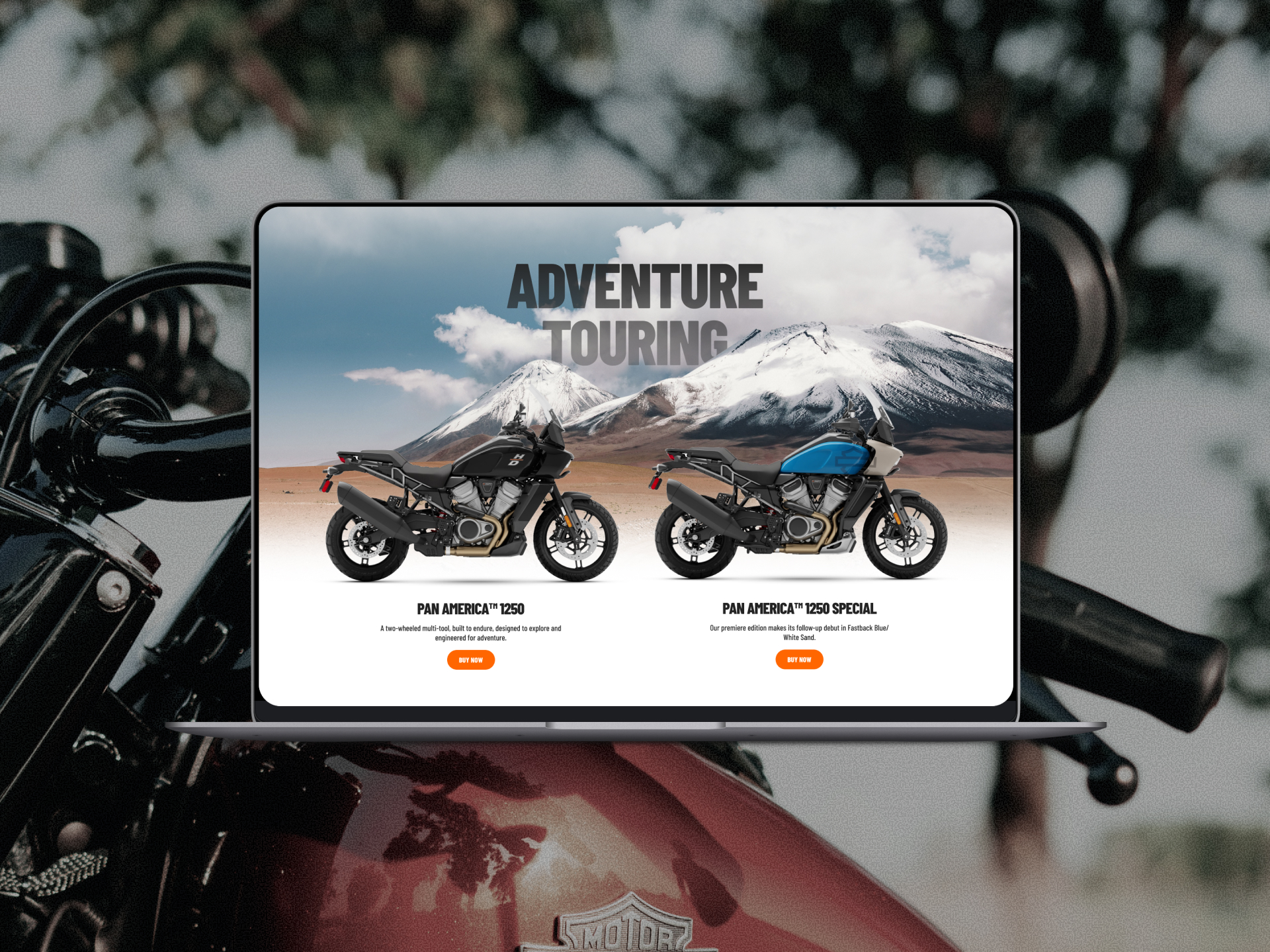 Harley Davidson project gallery image, web design and branding by CR38