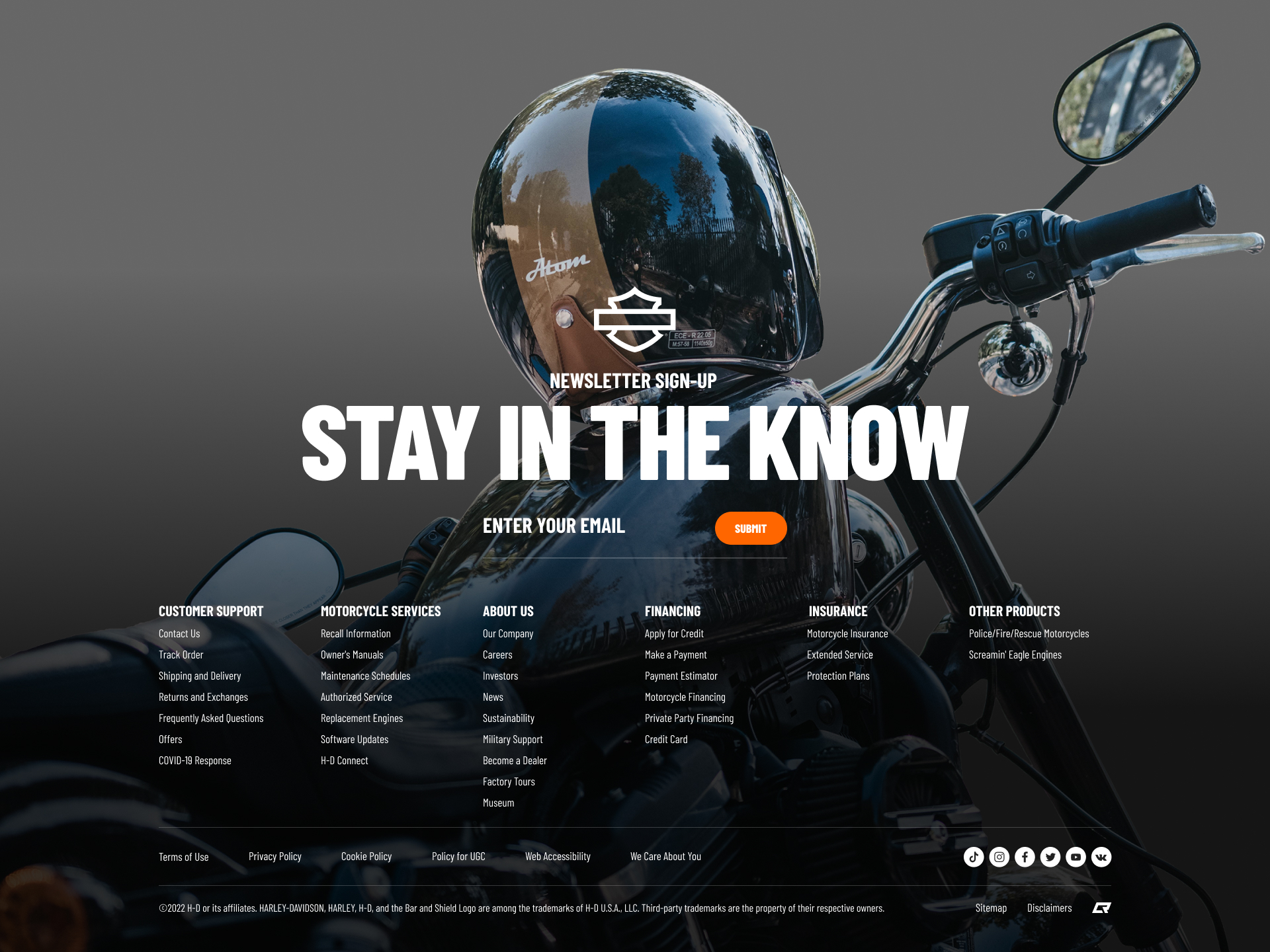 Harley Davidson project gallery image, web design and branding by CR38