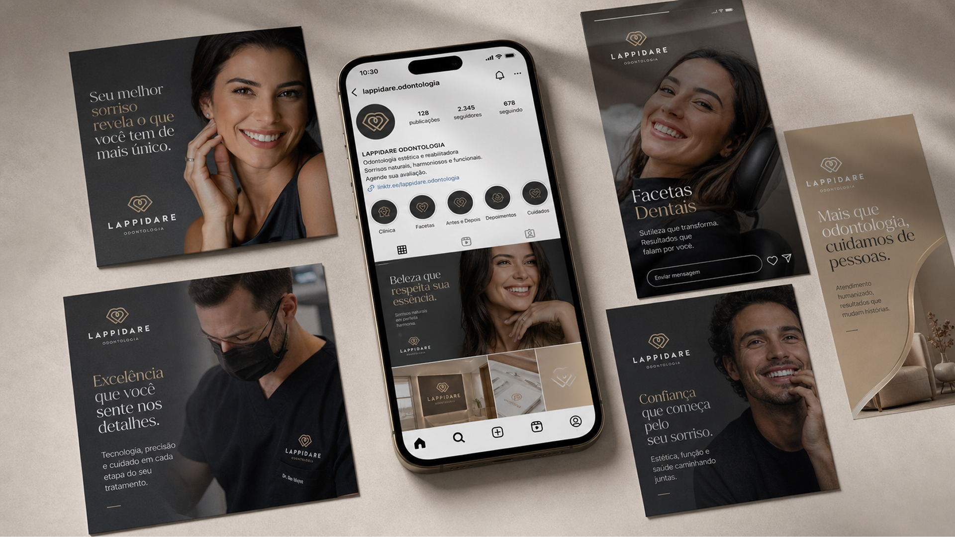 Lappidare Dental Care project gallery image, web design and branding by CR38