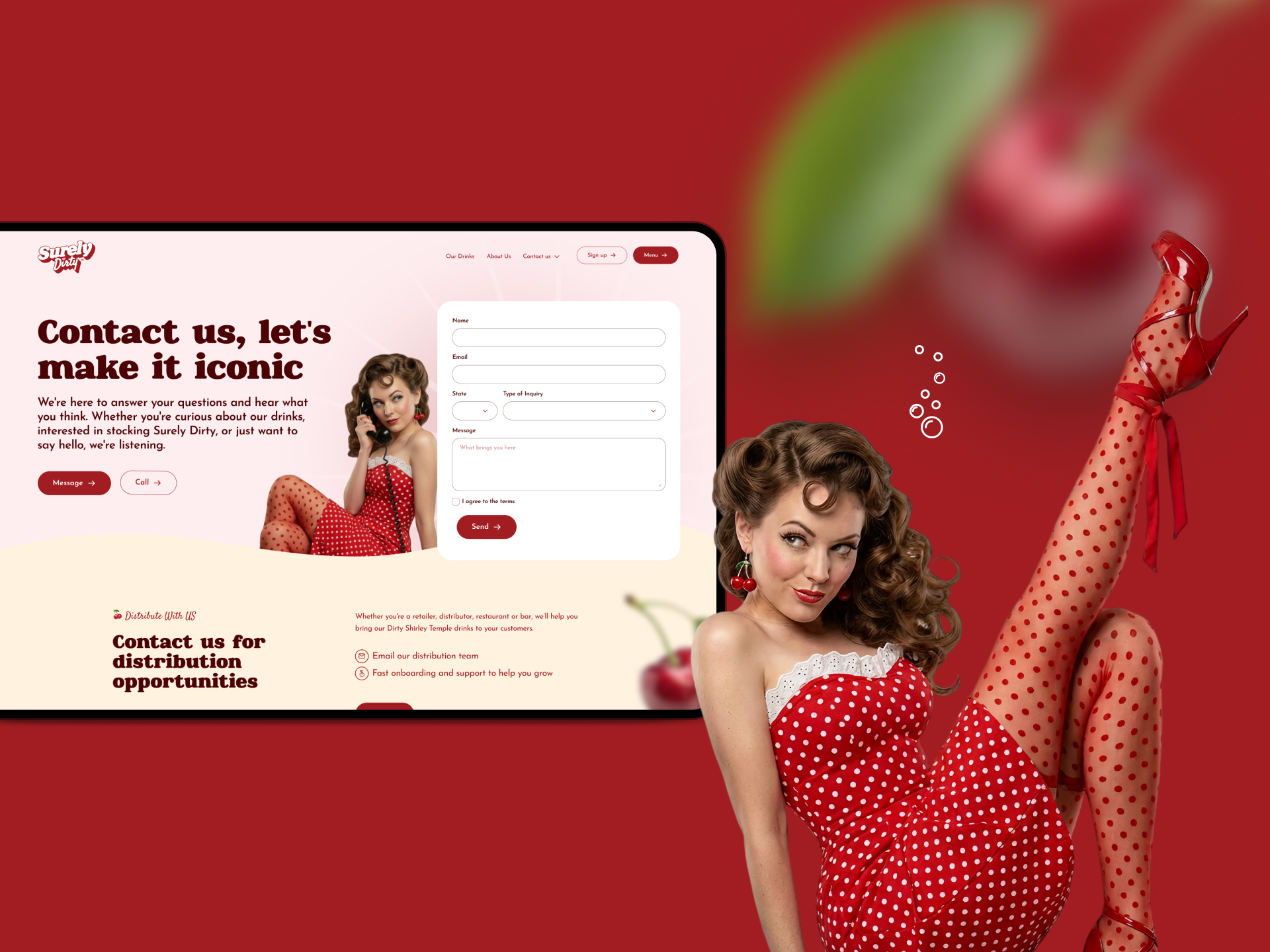 Surely Dirty project gallery image, web design and branding by CR38